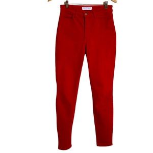 American Apparel red high waisted skinny jeans 28